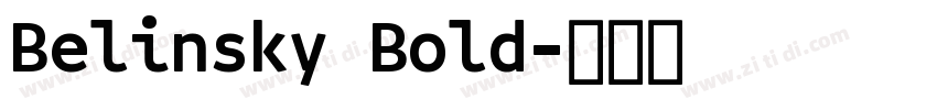 Belinsky Bold字体转换